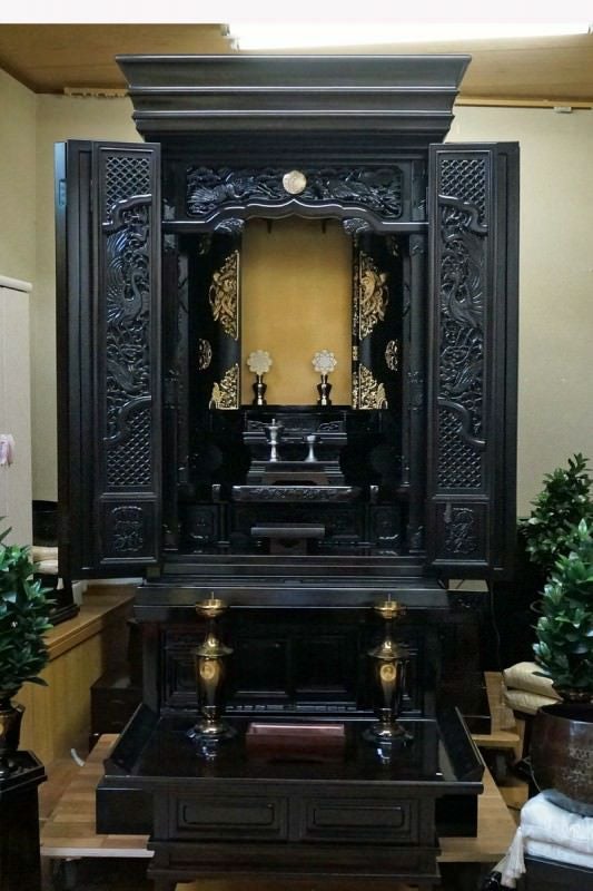 仏壇 Amazon｜京仏壇いせむら ミニ仏壇トラスト 【国産品】お仏具セット付