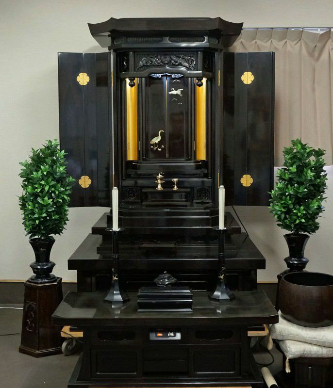 仏壇中古 仏壇 古都 黒檀 高さ57cm 仏具セットC | お仏壇のはせがわ公式通販
