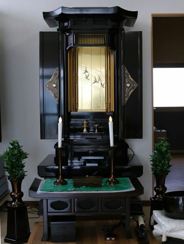 創価学会 黒檀 仏壇 中古 厨子型仏壇 電動開閉 千葉県発 発送相談可能 創価学会中古厨子仏壇黒檀【常住御本尊様対応厨子】