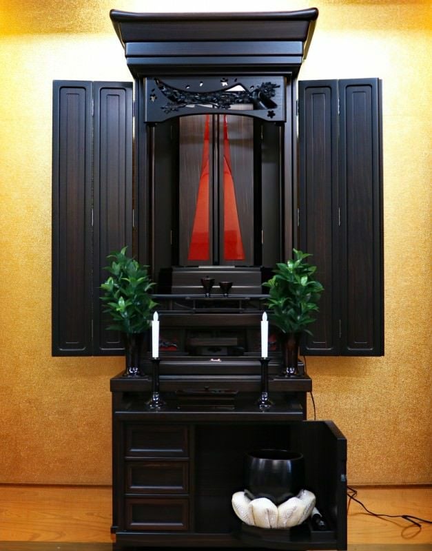 創価学会 厨子型収納仏壇 中古仏壇 719 :金剛堂19本黒檀MaiSakura