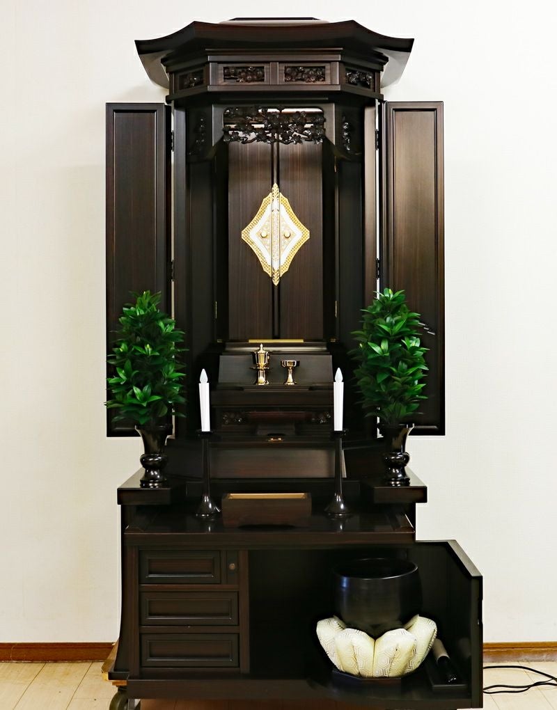創価学会 厨子型 中古仏壇 843 金剛堂 27号黒檀厨子｜仏壇革命・虚空
