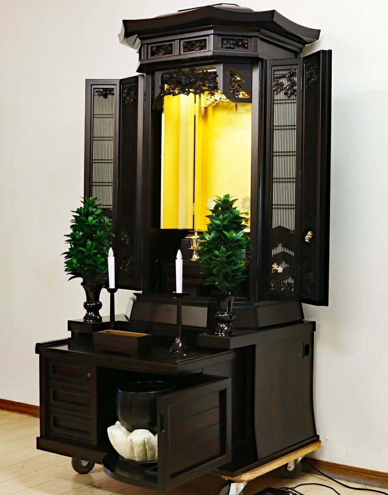 創価学会 厨子型 中古仏壇 843 金剛堂 27号黒檀厨子｜仏壇革命・虚空