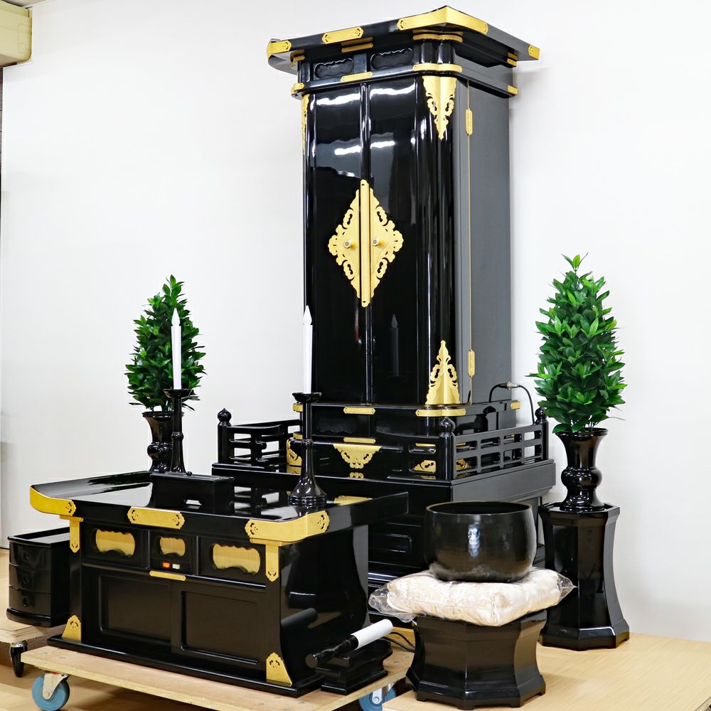 創価学会 厨子型 中古仏壇 1024 「正徳60-30」 経机付｜仏壇革命・虚空