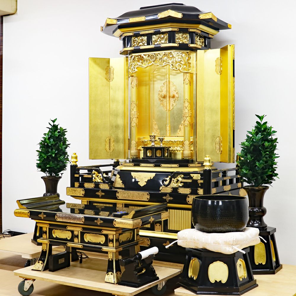 創価学会 個人会館用中古仏壇 1082 4尺黒塗|仏壇革命・虚空厨子なら桜 創価学会 個人会館用中古仏壇 1082 4尺黒塗|仏壇革命・虚空厨子なら桜