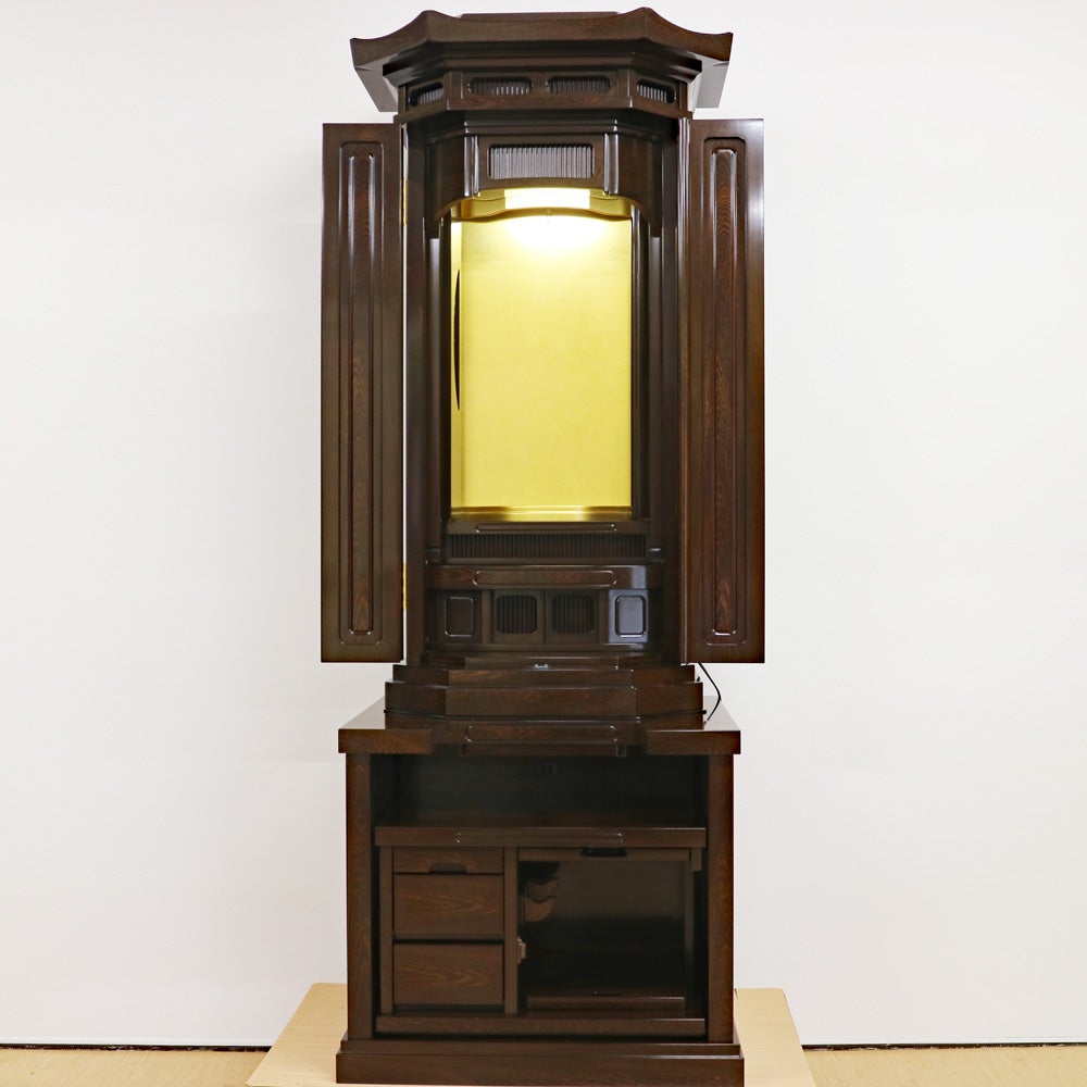 創価 厨子型 中古仏壇1378 鉄刀木｜仏壇革命・虚空厨子なら桜梅桃李.com
