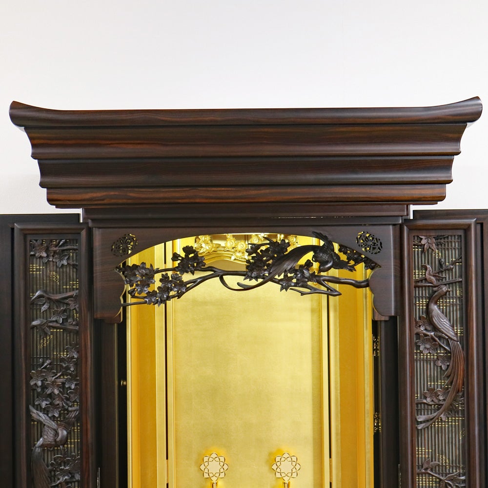 創価学会 厨子型 中古仏壇 1396 56号尾長鳥｜仏壇革命・虚空厨子なら桜