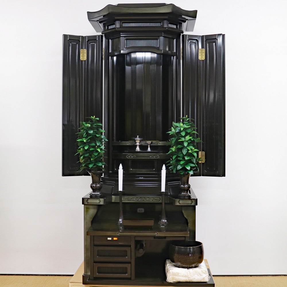 創価学会 厨子型 中古仏壇 B1397 優雅｜仏壇革命・虚空厨子なら桜梅