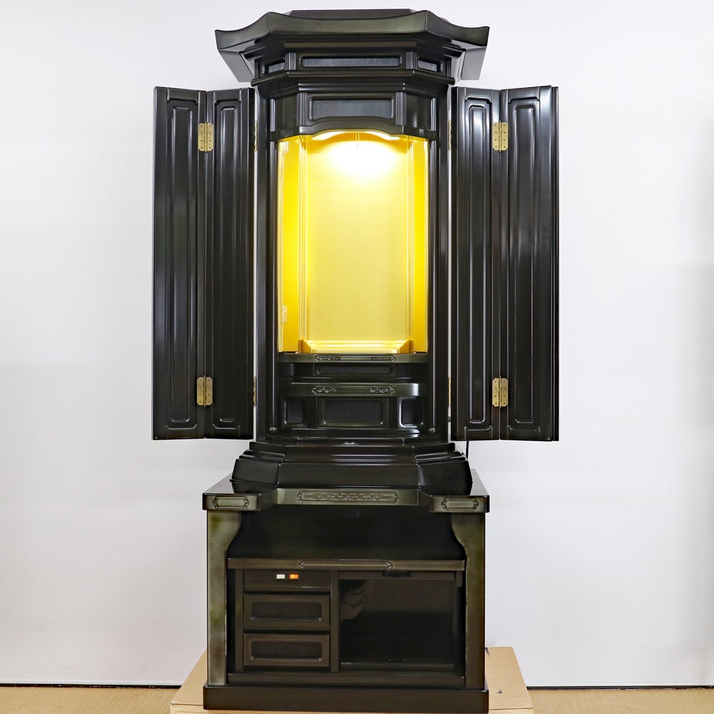創価学会 厨子型 中古仏壇 B1397 優雅｜仏壇革命・虚空厨子なら桜梅