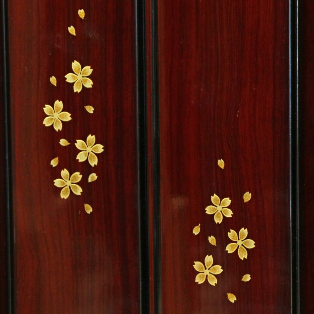 創価学会 家具調 中古仏壇 1404 虹 紫檀 桜蒔絵付｜仏壇革命・虚空厨子